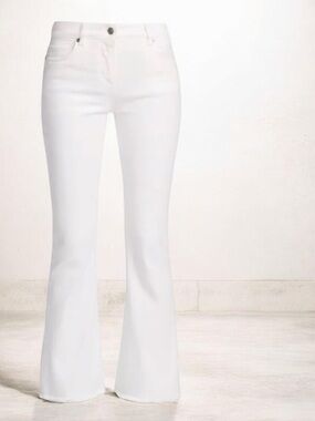 NWOT AGOLDE Off White Madison Wide Flare Leg  Jean Size 28